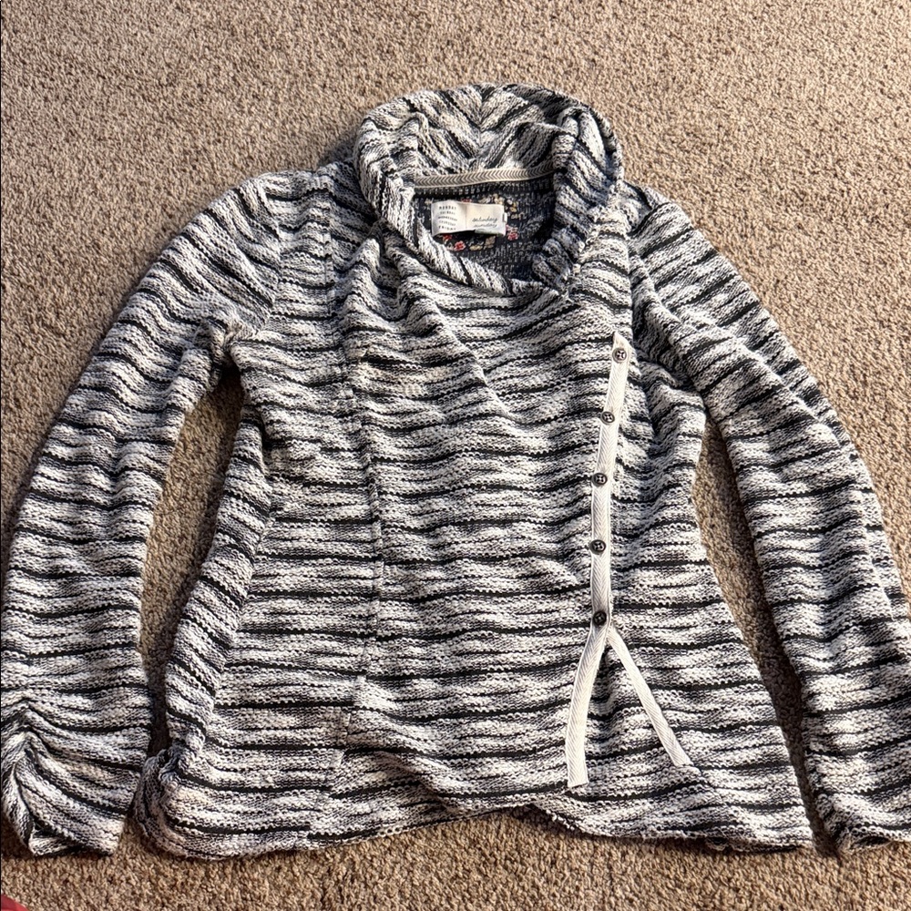 Anthropologie Saturday Sunday Cozy Sweater - Black and White